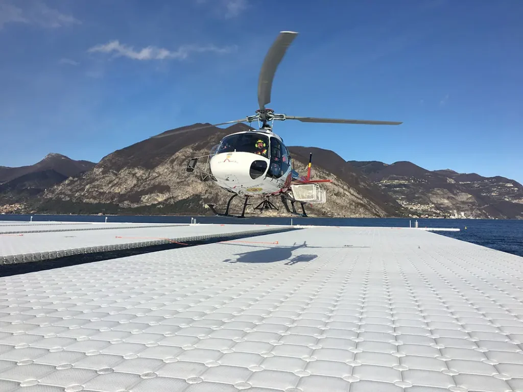 BulDock's modular marine construction platforms deployed in an industrial marine setting, showcasing robustness and adaptability.